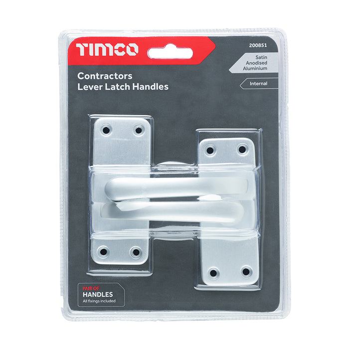 Contractors Lever Latch Handles - Internal